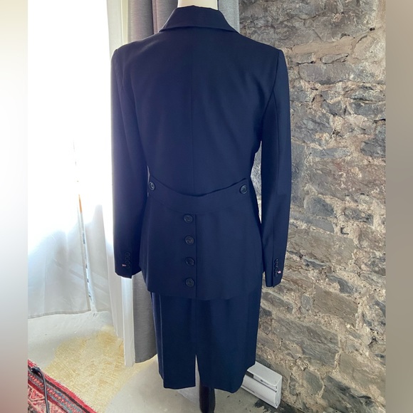 Pink Tartan navy blue dress suit - Picture 4 of 6